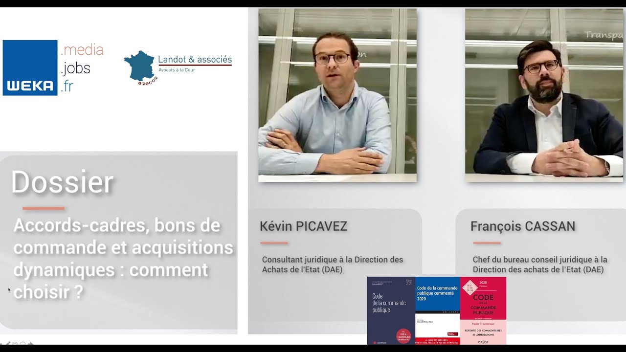 Accords-cadres, bons de commande et acquisitions dynamiques : comment choisir ? [WEKA ; DAE]