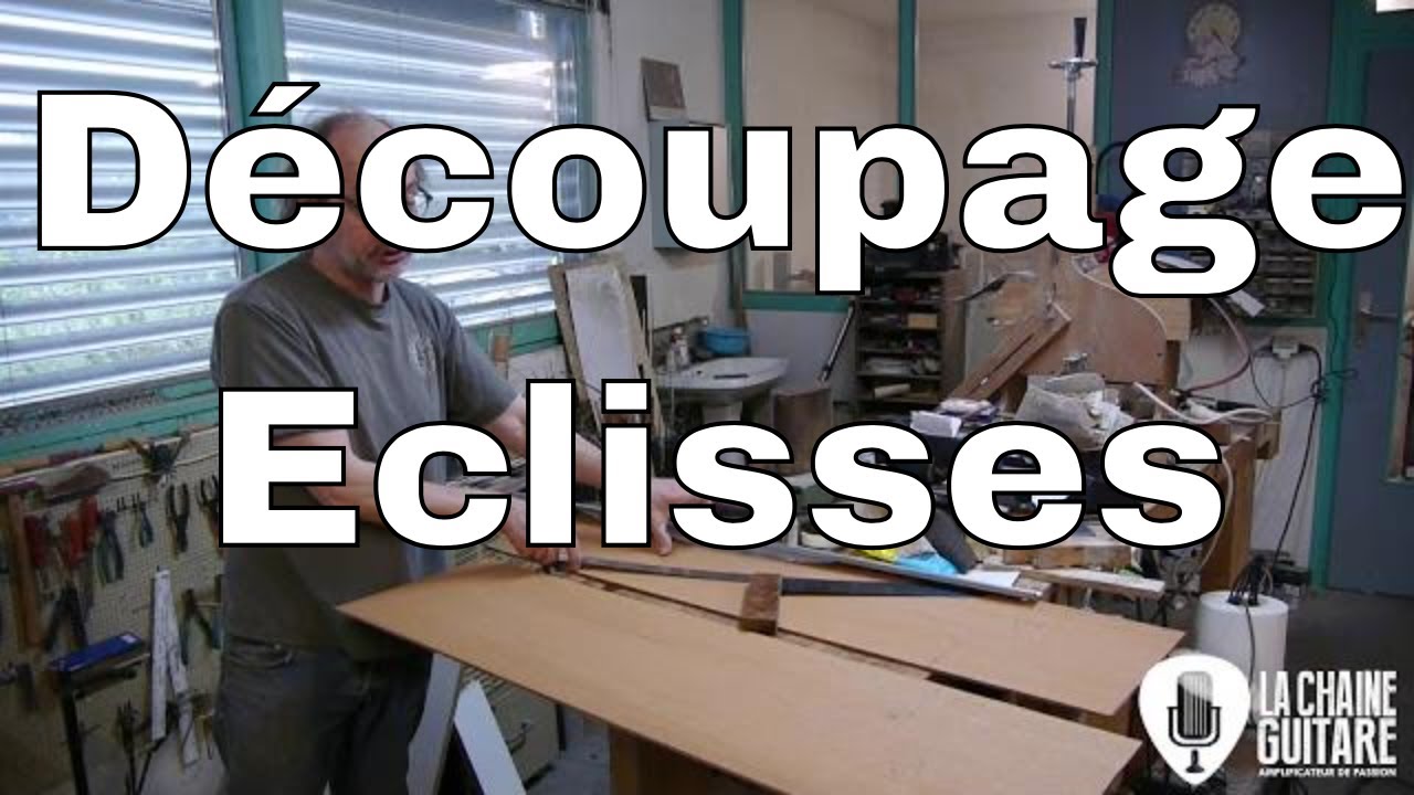 Découpage éclisses de guitare acoustique par le luthier Franck Cheval
