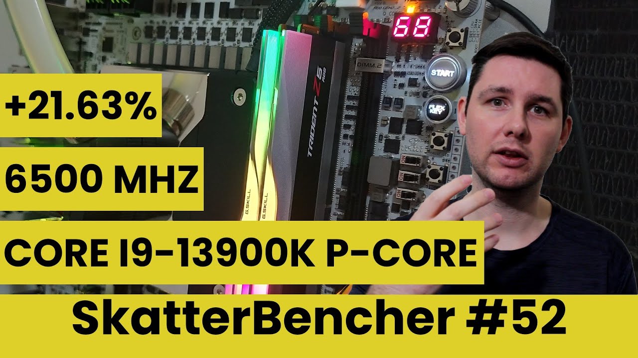 Core i9-13900K P-cores Overclocked to 6500 MHz With EK Delta² TEC &  Z790 APEX | SkatterBencher #52