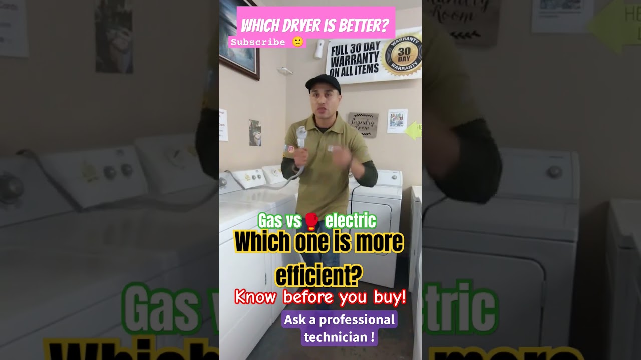 What's the difference between gas and electric dryers? Which one is more efficient? PLEASE SUBSCRIBE