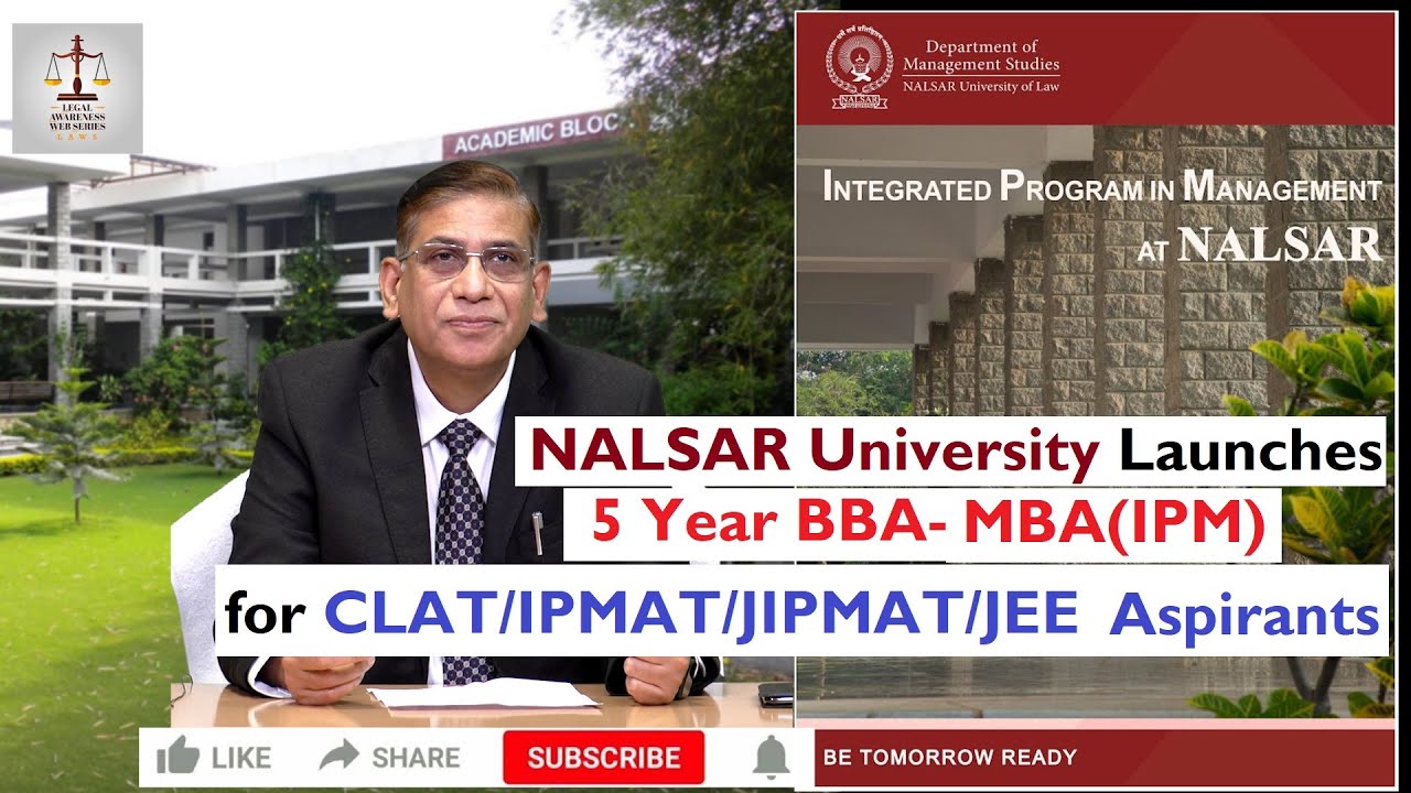 NALSAR Launches 5 Year BBA-MBA (IPM) for CLAT/IPMAT/JIPMAT/JEE Aspirants | Prof. Faizan  Mustafa, VC