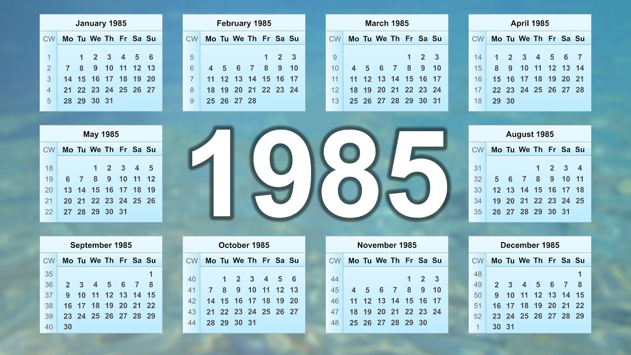 1985 Calendar