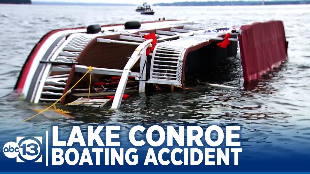 Double decker party boat capsized Saturday night with 53 passengers & crew on Lake Conroe.