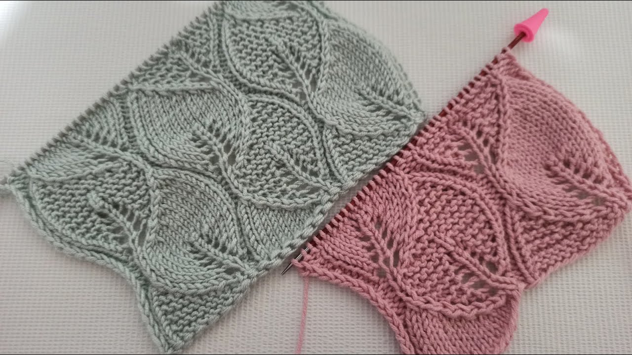 Cherry Leaves With Knitting Needles | Kiraz Yaprağı Modeli