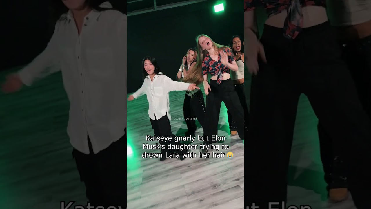 Katseye gnarly but Elon Musk's daughter tryna drown lara with her hair 😭 #katseye #shortsfeed