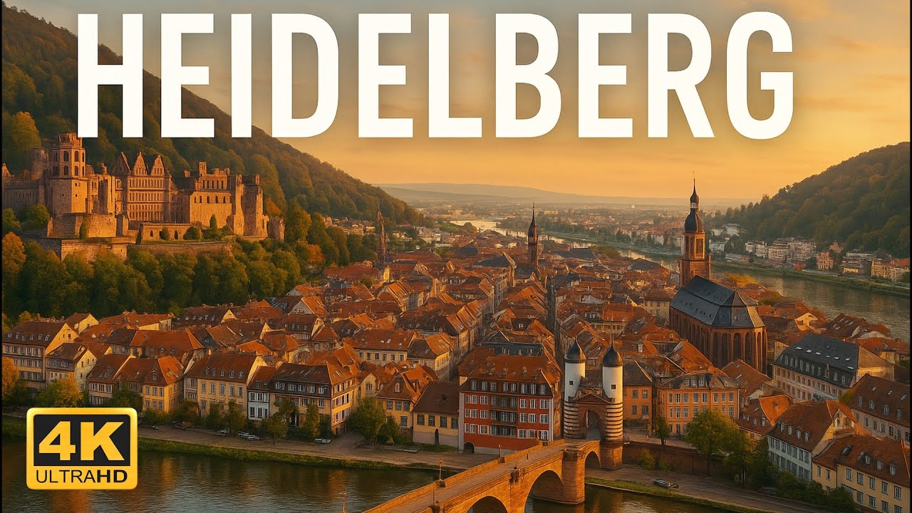 Heidelberg , Germany 🇩🇪 | 4K Drone Footage (With Subtitles)