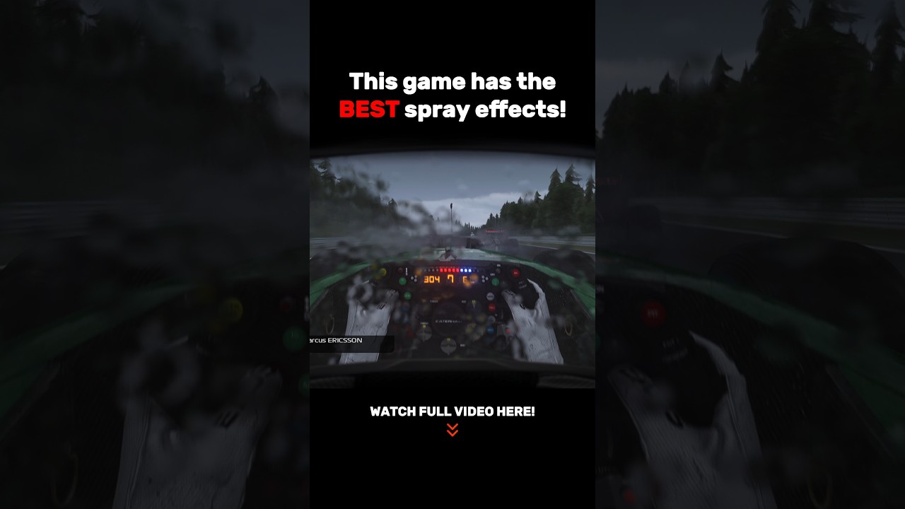 These Spray effects are INSANE 😍 #trending #simracing #f1simracing #f1shorts #formula1 #assettocorsa