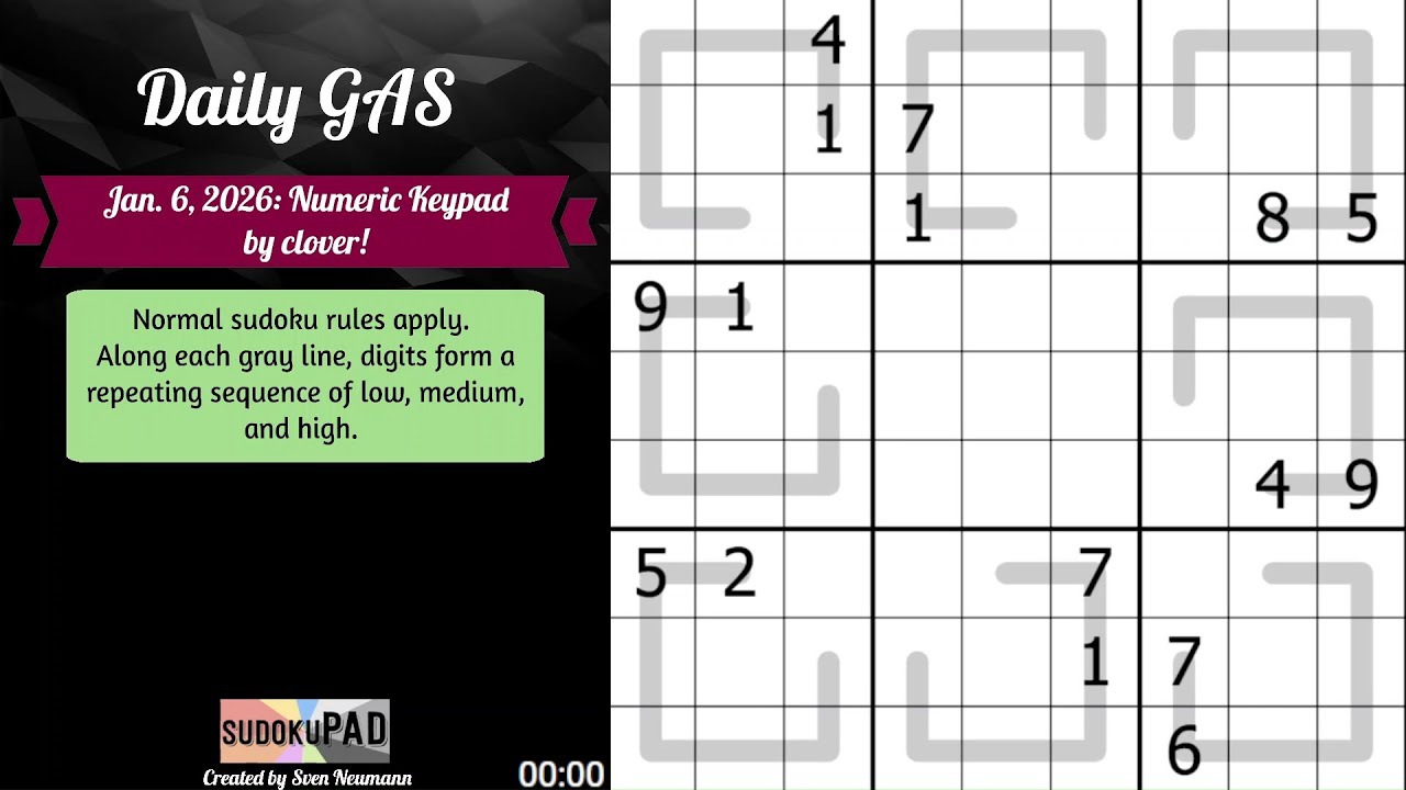 Daily Sudoku - 6 January 2026