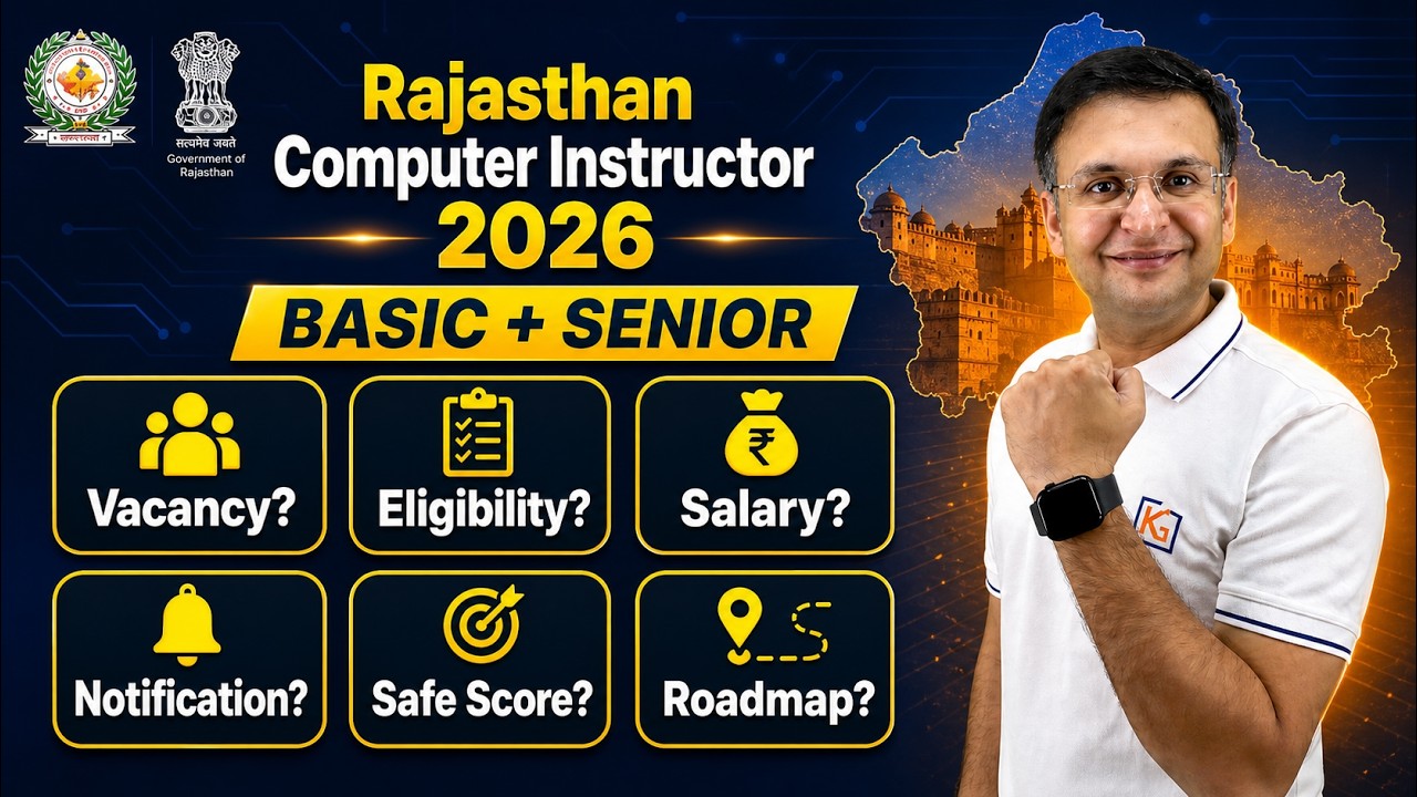 Rajasthan Computer Instructor 2026: Vacancy, Eligibility, Salary, Notification, Safe Score, Strategy