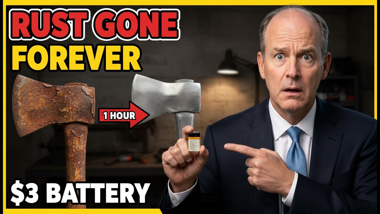 $3 Battery REMOVES ALL Rust. PERMANENTLY. No Mechanic. No Chemicals. BIG AUTO BURIED THIS