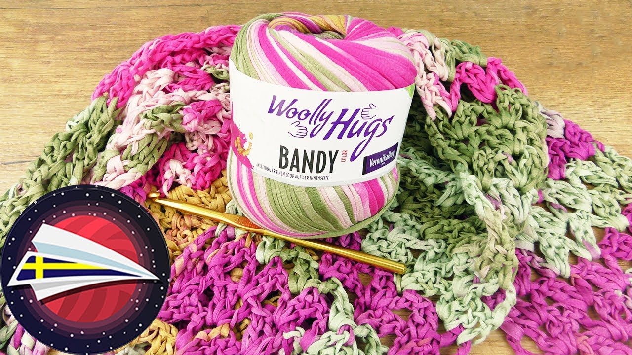 Sommarsjal i bomullsgarn | Enkelt virkningsm&ouml;nster