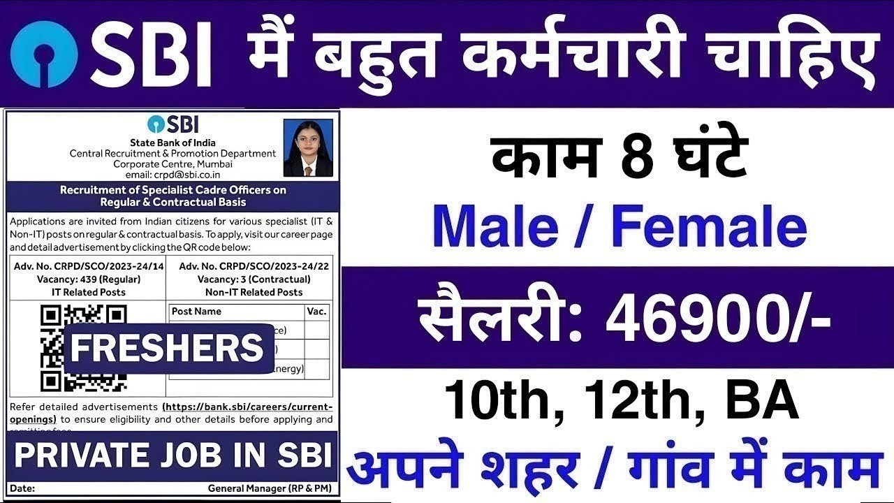 SBI Bank New Vacancy 2024 | SBI New Recruitment 2024 | SBI Bank Bharti 2024 | Bank Job Vacancy 2024