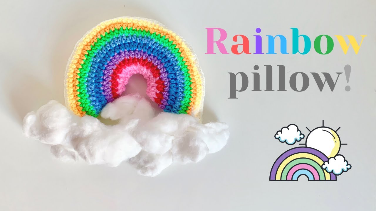 HOW TO CROCHET A RAINBOW! | Amigurumi Rainbow Pillow | Free crochet pattern