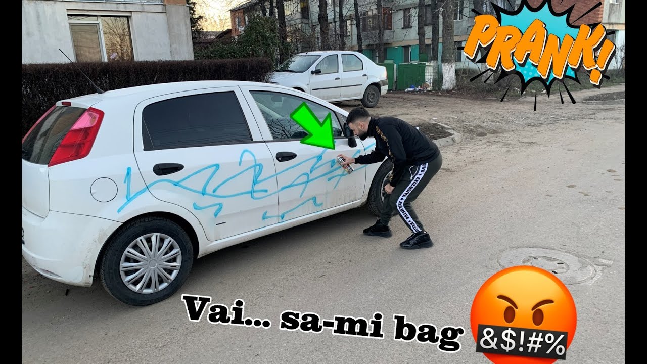 (FARSĂ) I-AM VOPSIT MASINA CU SPRAY...😡 ! (cum a reactionat...)