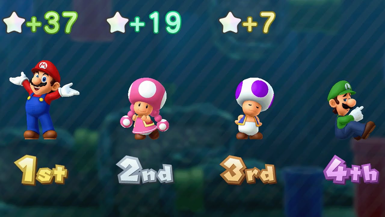 Mario Party 10 - Mario vs Luigi vs Toad vs Toadette - Haunted Trail