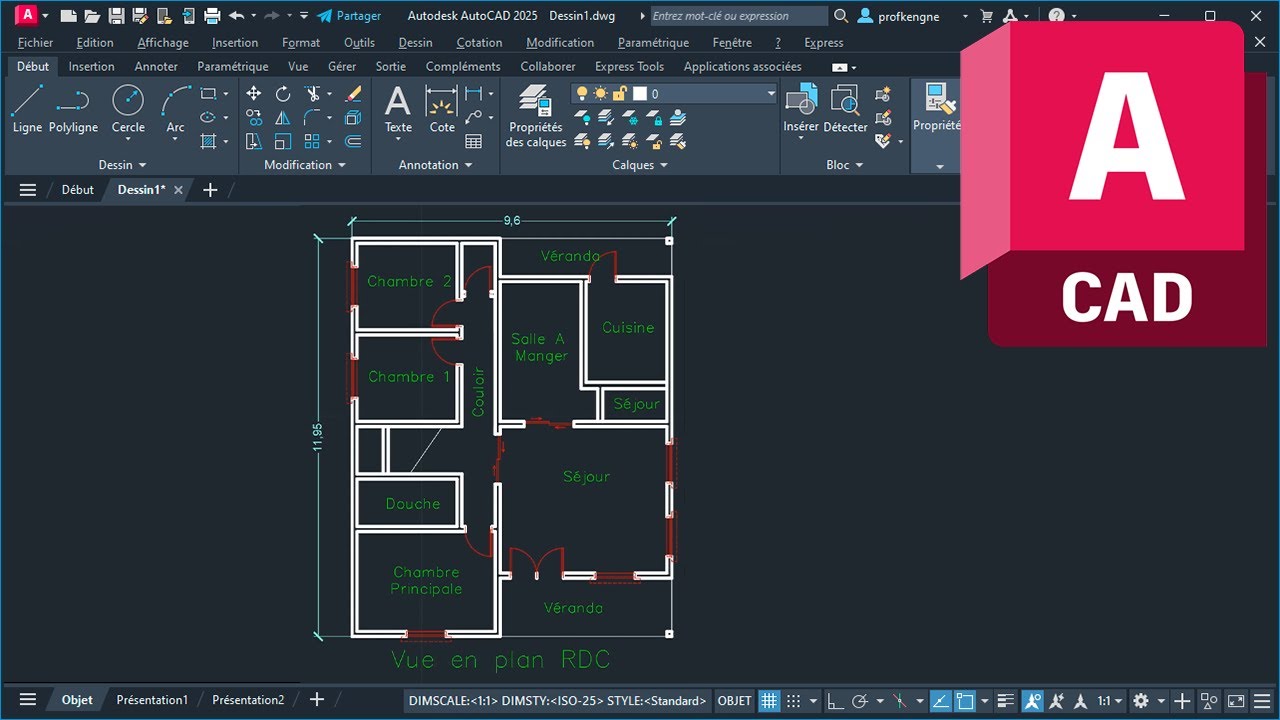Comment dessiner un PLAN de maison R+2 sur AutoCAD