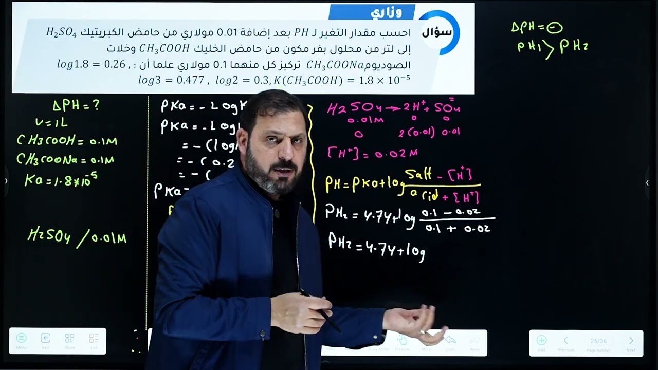الفصل الثالث / الاتزان الايوني / المحاضره الرابع عشر