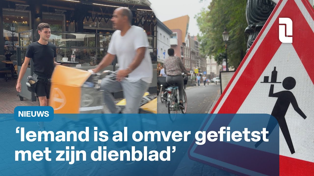 Horeca in Roermond is fietsverkeer langs terras meer dan zat 🚴❌ | L1 Nieuws