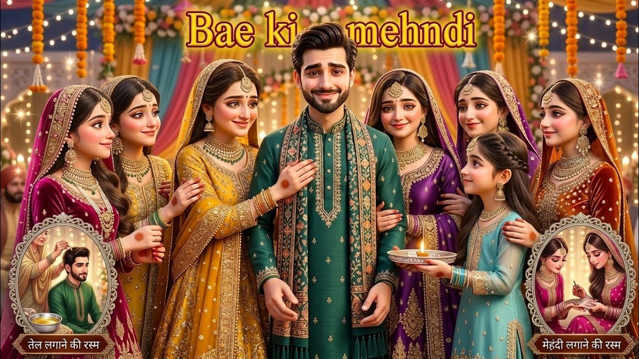 6 sisters k bae ki Mayon mehndi full vlog.sari Pakistani rasmen hub fun......