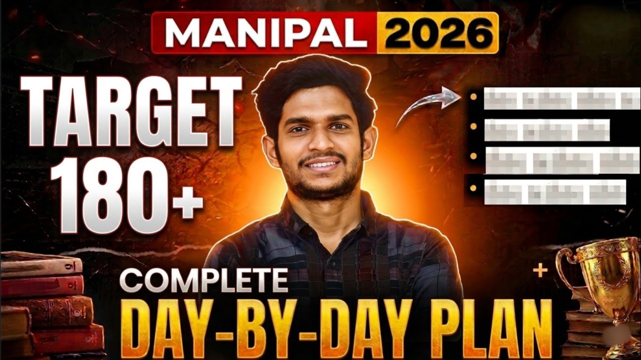 MANIPAL Day 1 Strategy | Do or Die Series | Target 150+ in MET 2026
