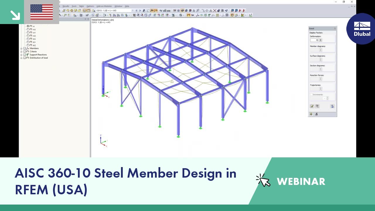 Webinar: AISC 360-10 Steel Member Design in RFEM (USA)
