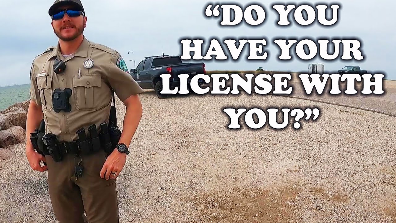Game Warden Writes Ticket at the Texas City Dike!