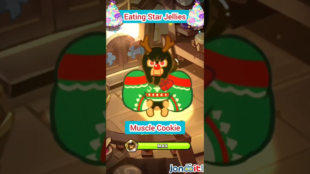 Muscle Cookie Voice Eating Star Jellies (Level Up) English ASMR - Cookie Run: Kingdom