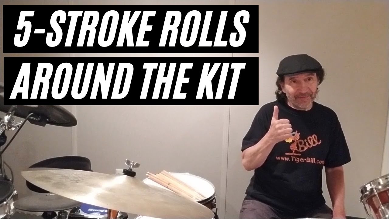Drum Lessons: More variations on the 5-Stroke Roll around the kit