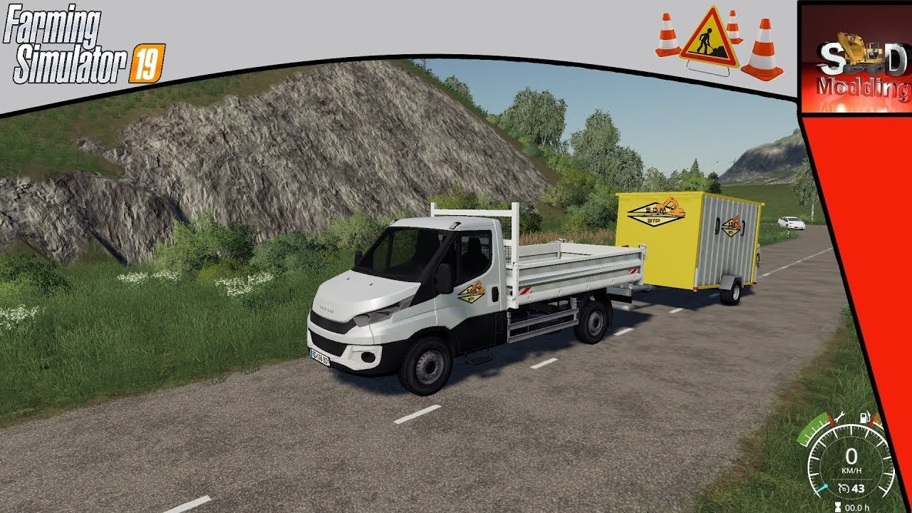 [FS19-PC] IVECO DAILY en route pour le chantier d'une nouvelle route