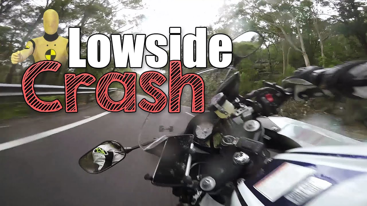 Lowside Motorcycle Crash - A Wet Road, Suzuki SV650 Fail