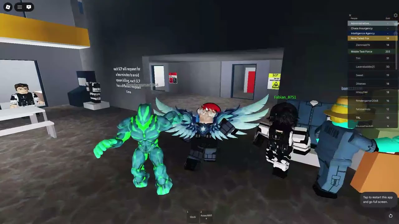 Playing Roblox Scp