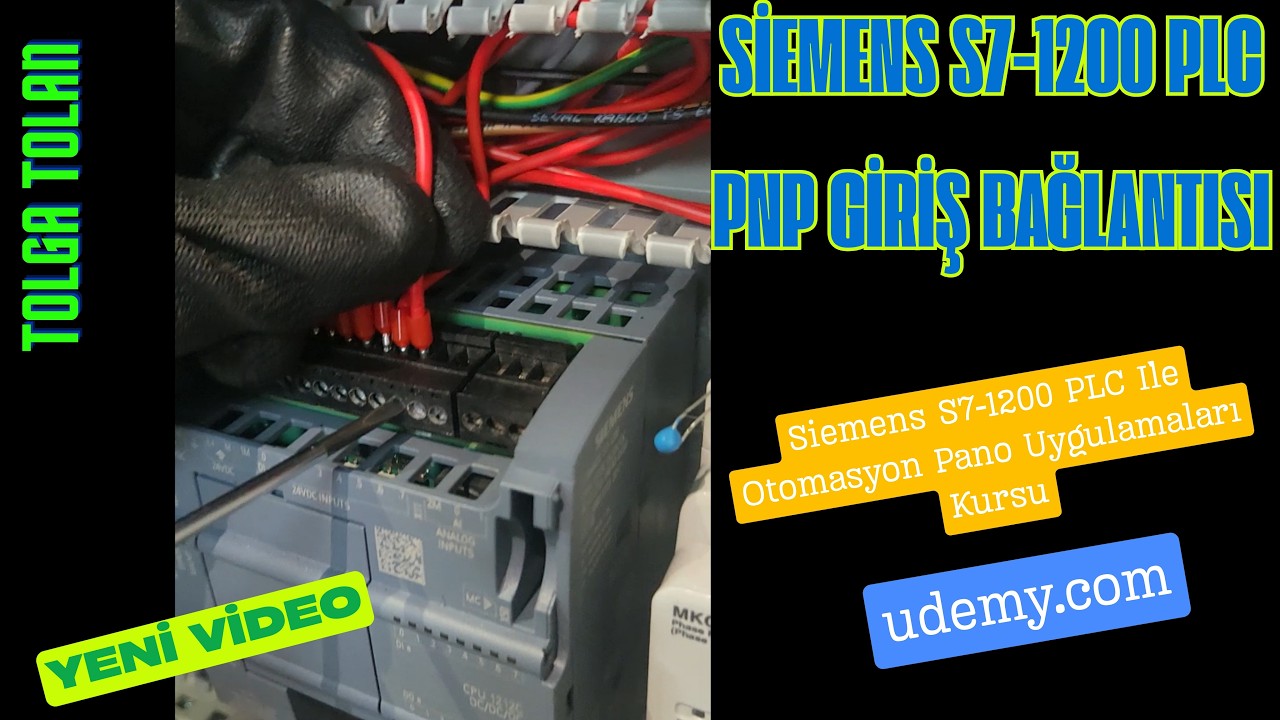 ✴️Siemens S7-1200 İle Otomasyon pano Uygulamaları Kursu 👍Siemens PLC PNP Giriş Bağlantıları