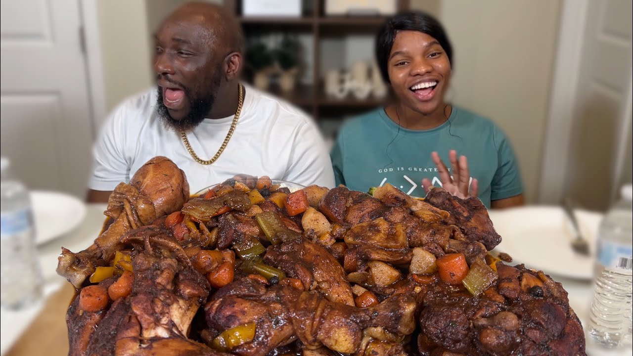 Моя жена наконец-то выздоравливает!! 🙏 Мукбанг с тушеной курицей и моей дочерью