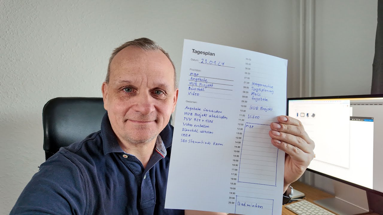 Tagesplanung f&uuml;r Kreative. So bekomme ich die wichtigsten Dinge geregelt mit PDF Tagesplan Vorlage