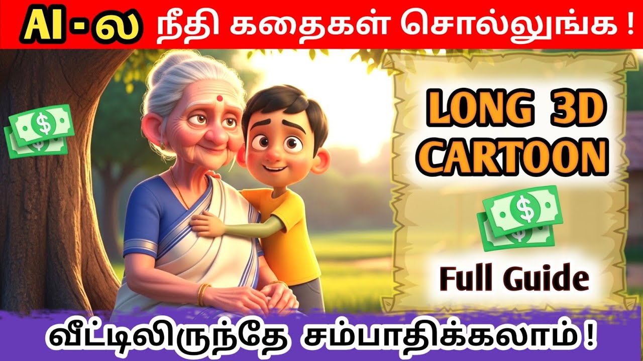 How To Create Long 3D Cartoon Story Videos With AI | AI Story Video உருவாக்குவது எப்படி- Full Course