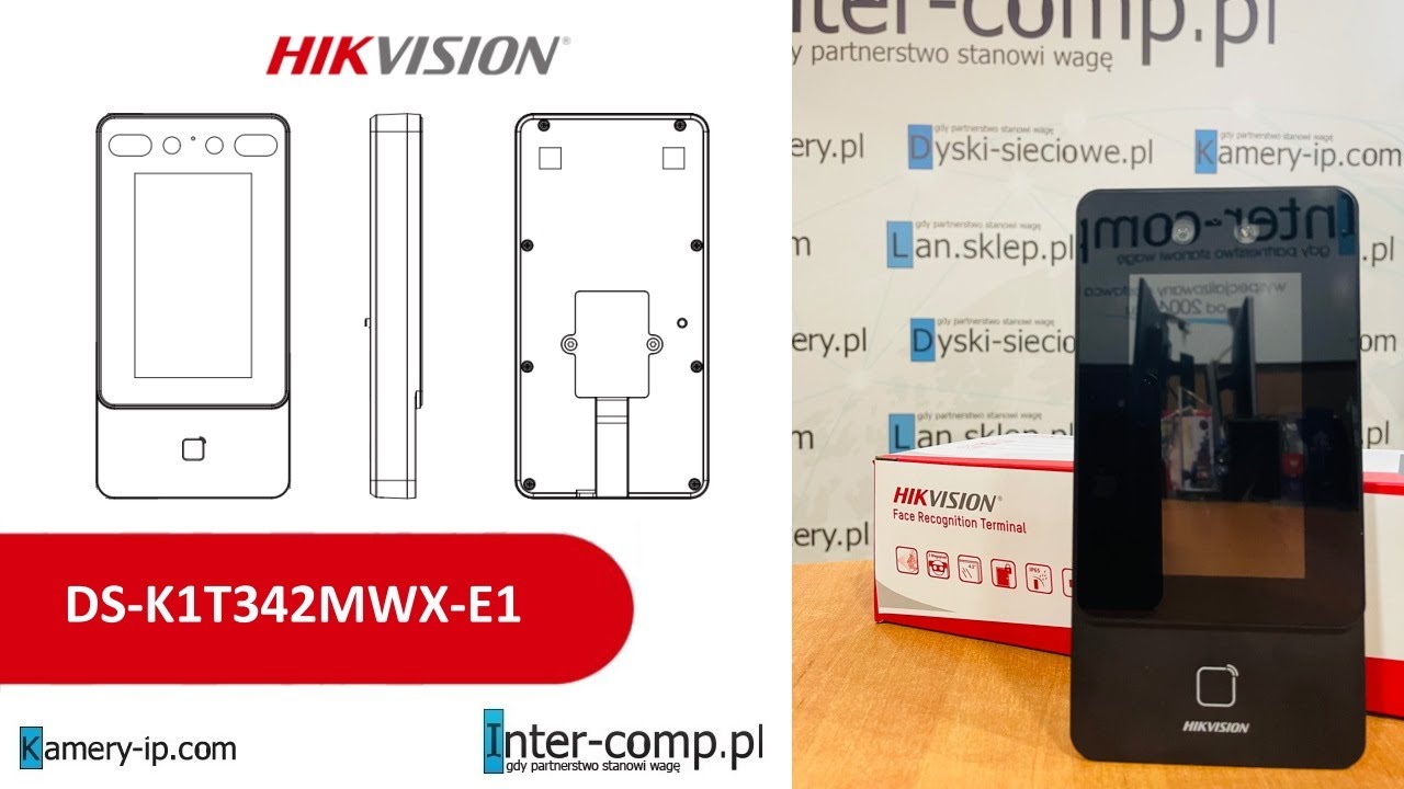 Hikvision DS-K1T342MWX-E1 - kontroler dostępu z rozpoznawaniem twarzy - www.kamery-ip.com