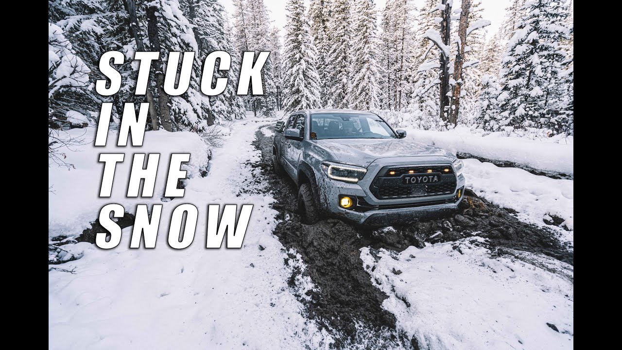 Toyota Tacoma gets STUCK in the SNOW!! (First time)