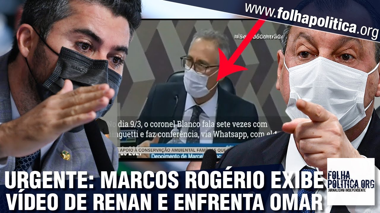 URGENTE: Senador Marcos Rogério exibe vídeo de Renan Calheiros e enfrenta Omar na CPI