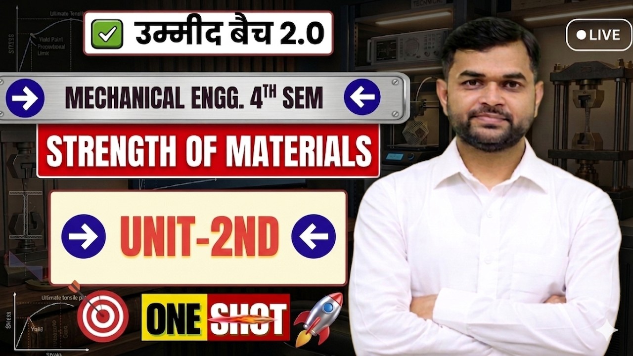 📚 उम्मीद बैच 2.0 | ME 4th SEM | SOM | Unit-2 One Shot @Polytechnic Pathshala