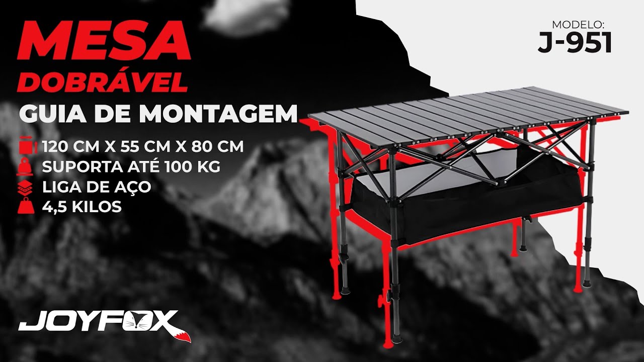 GUIA DE MONTAGEM: Mesa Dobrável com Cesta JOYFOX