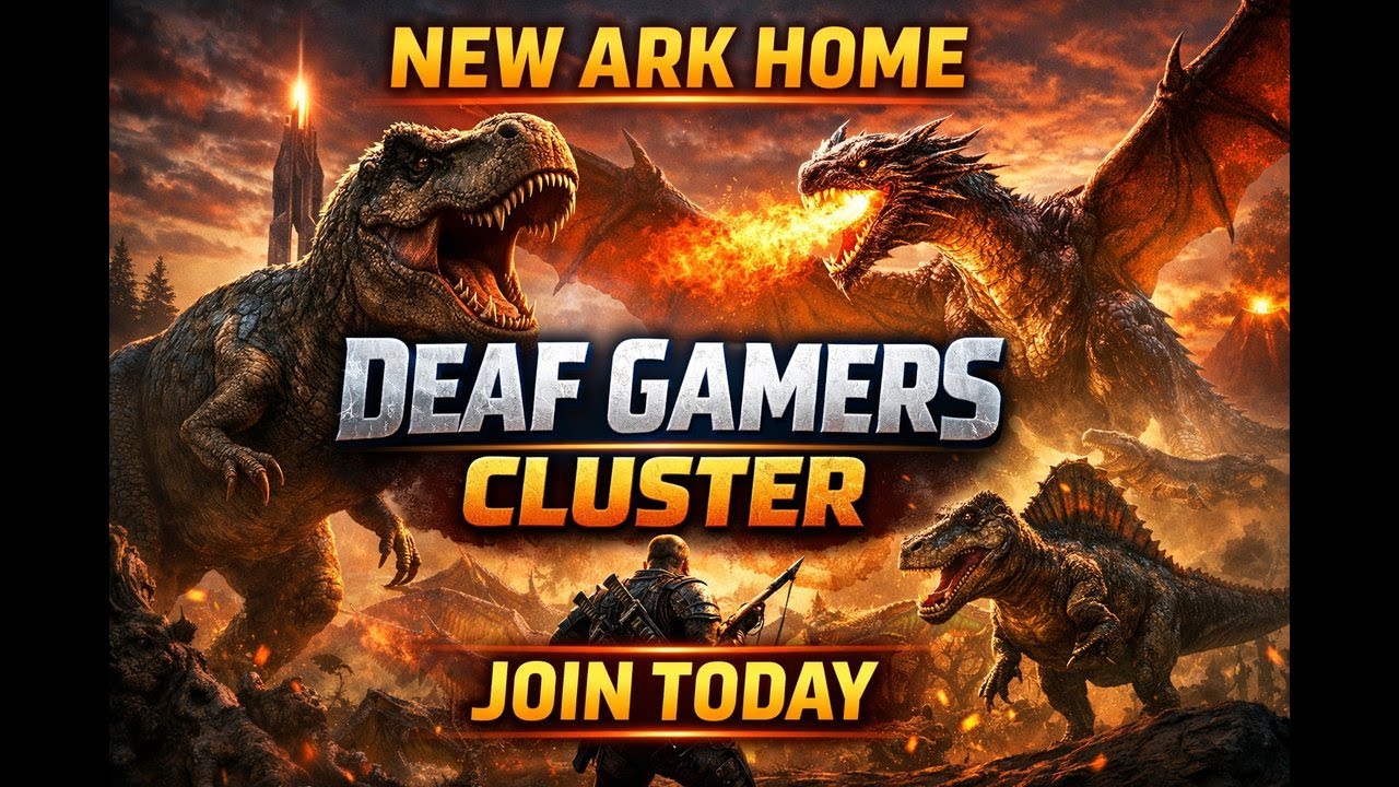 NEW 12 MAP ARK Cluster 🌍 | Hosted by a Deaf Gamer | Friendly Community, Mental Health Support & Epi