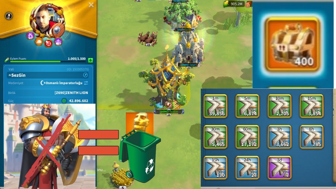 180 Günlük Richard Mağduru Hesap İnceleme - 400 Yağmacı Sandığı | Rise Of Kingdoms