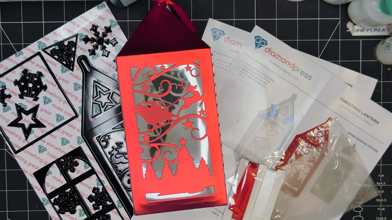 Diamond Press "Christmas Lantern" Die Set Review Tutorial! So Easy and Great Size Container/Lantern!