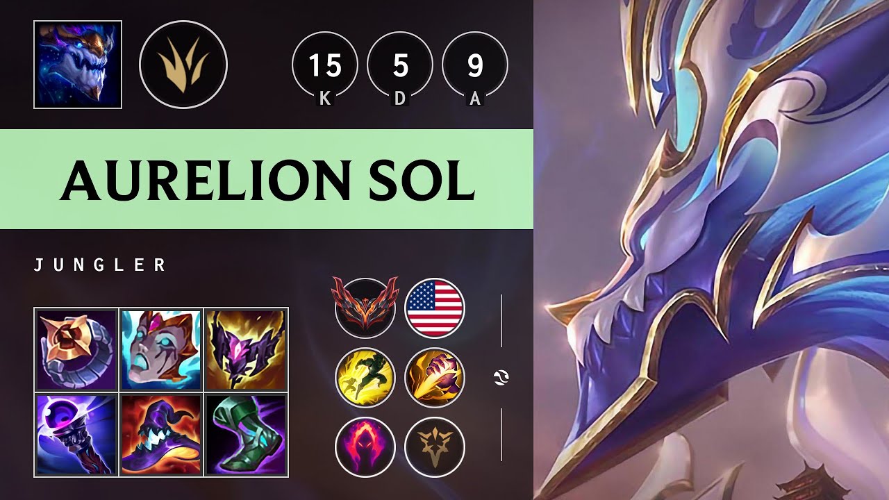 Aurelion Sol Jungle vs Nidalee: Triple Kill, Dominating - NA Grandmaster Patch 14.17