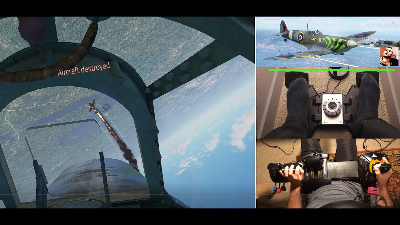 War Thunder |VR SIM- 4K| Spitfire MkIXe v 2x Ki84 - Revenge