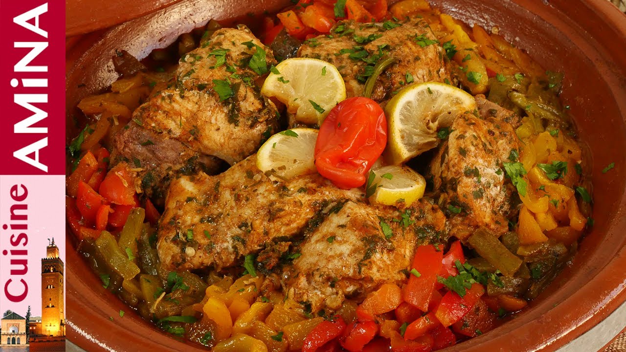 طاجين الحوت (السمك) بالفلفلة بمذاق عجيب و شرمولة خاصة كيجي لذييذ بمذاق ولا أروع - Tagine au poisson