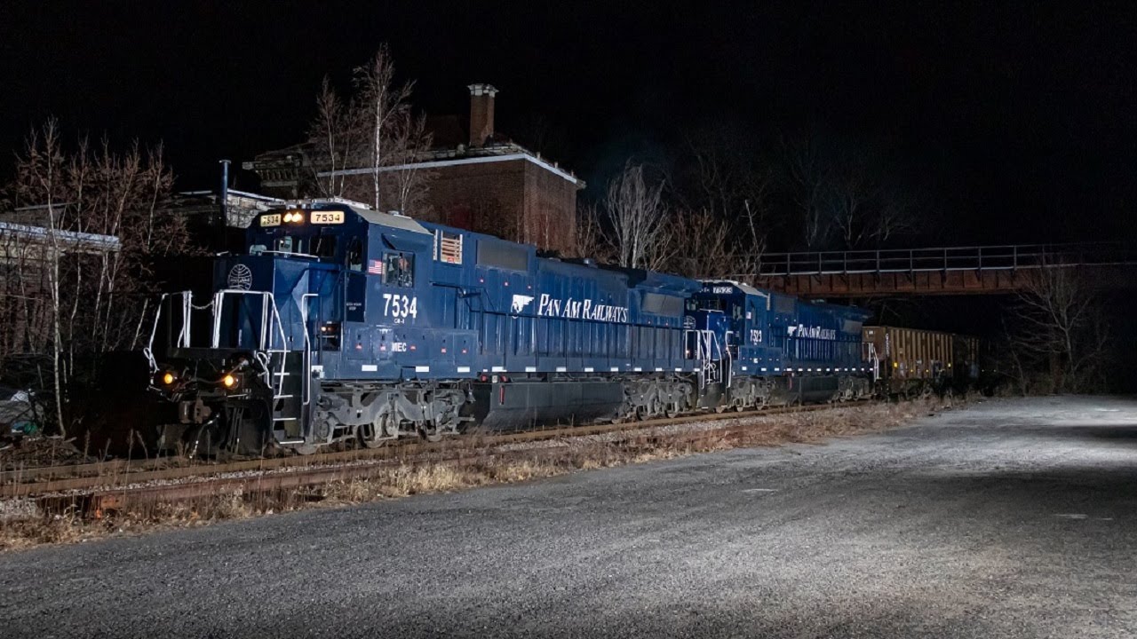[4K] Limestone Train! Chasing PWBO Across Pan Am Railways [December 2021]