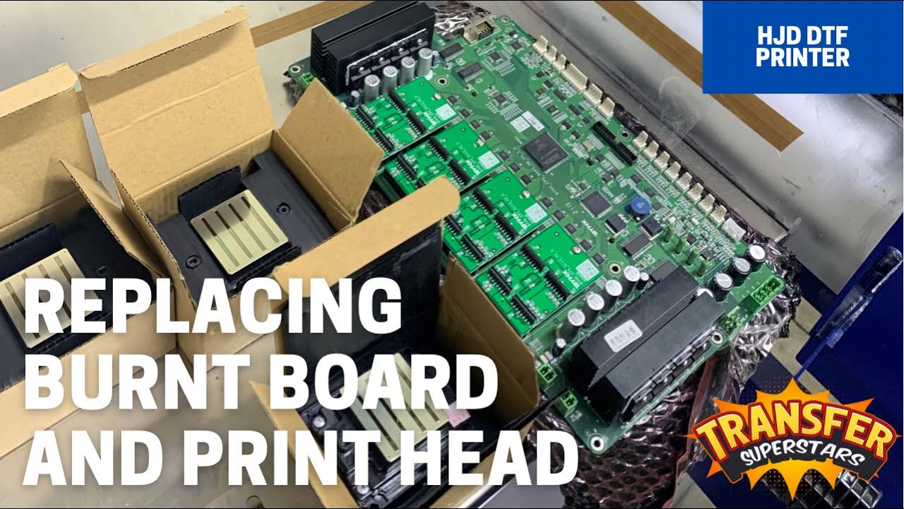 WE FRIED OUR DTF Printer Mother Board! Replacement Video - HJD BYHX