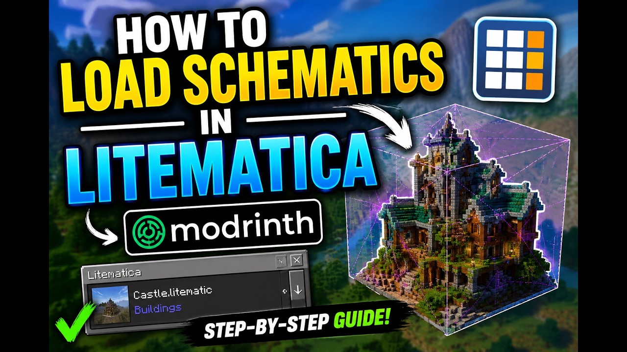How to load schematics using LITEMATICA on Modrinth! 26.2+
