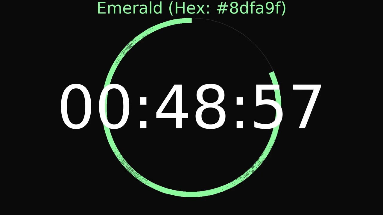 1 Hour Timer | Emerald Colour